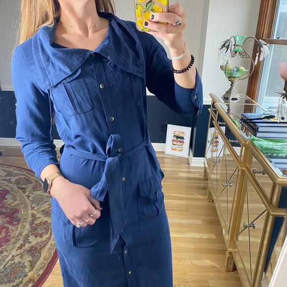 Ralph Lauren Exclusive Orlena Belted workshirt dress size 6 - Picture 4 of 11